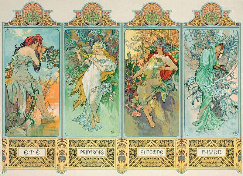 Eurographics Mucha Alfons: Four Seasons 1000 Teile Puzzle Eurographics-6000-0824 von Eurographics
