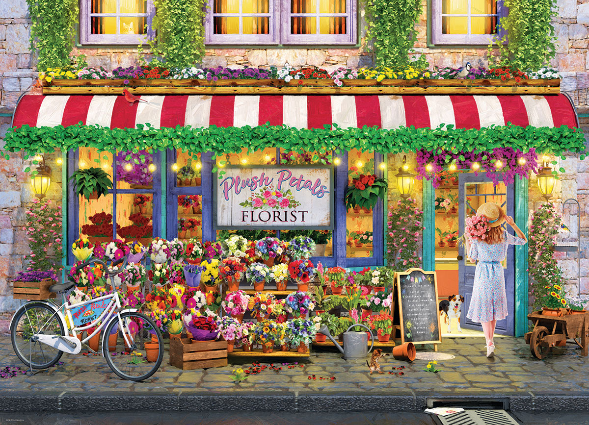 Eurographics Plush Petals Flower Shop 1000 Teile Puzzle Eurographics-6000-5518 von Eurographics