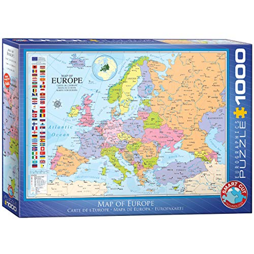 Eurographics 1000 Teile - Karte von Europa, 48x68cm von EuroGraphics