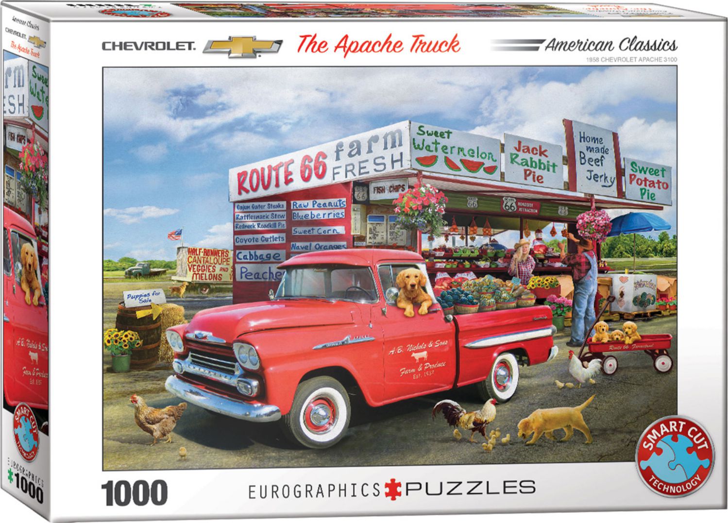Eurographics Puzzle 1000 Teile – 1959 Chevrolet Apache-Giordano - von Eurographics