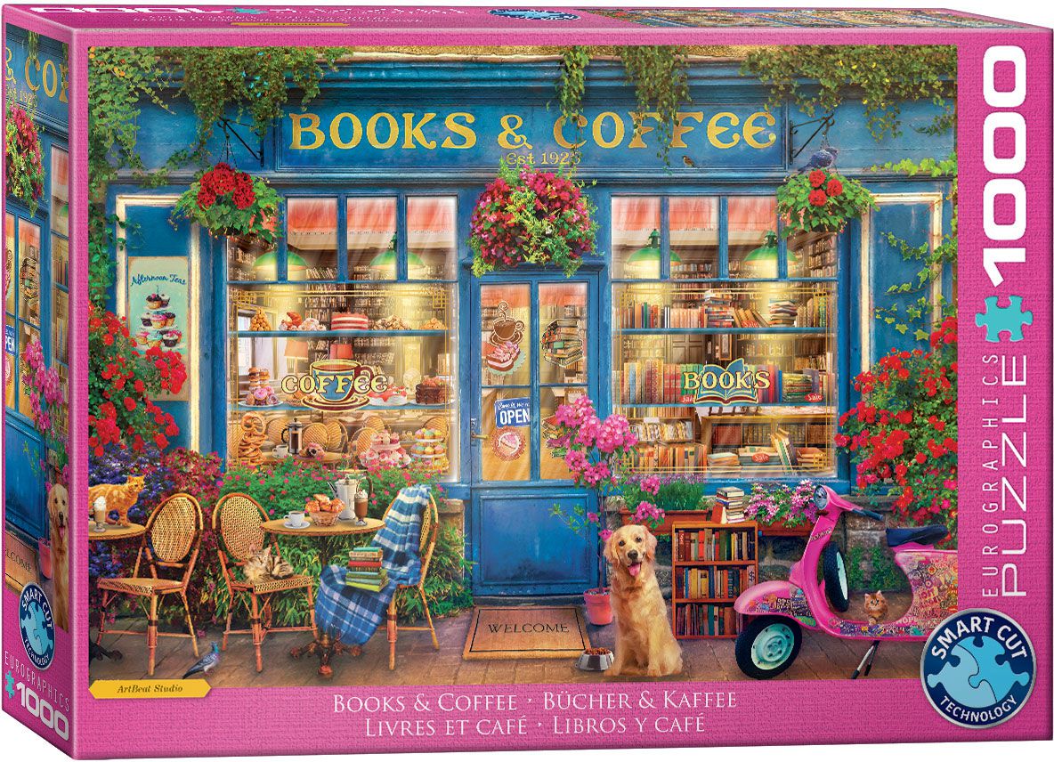 Eurographics Puzzle 1000 Teile - Books & Coffee - von Eurographics