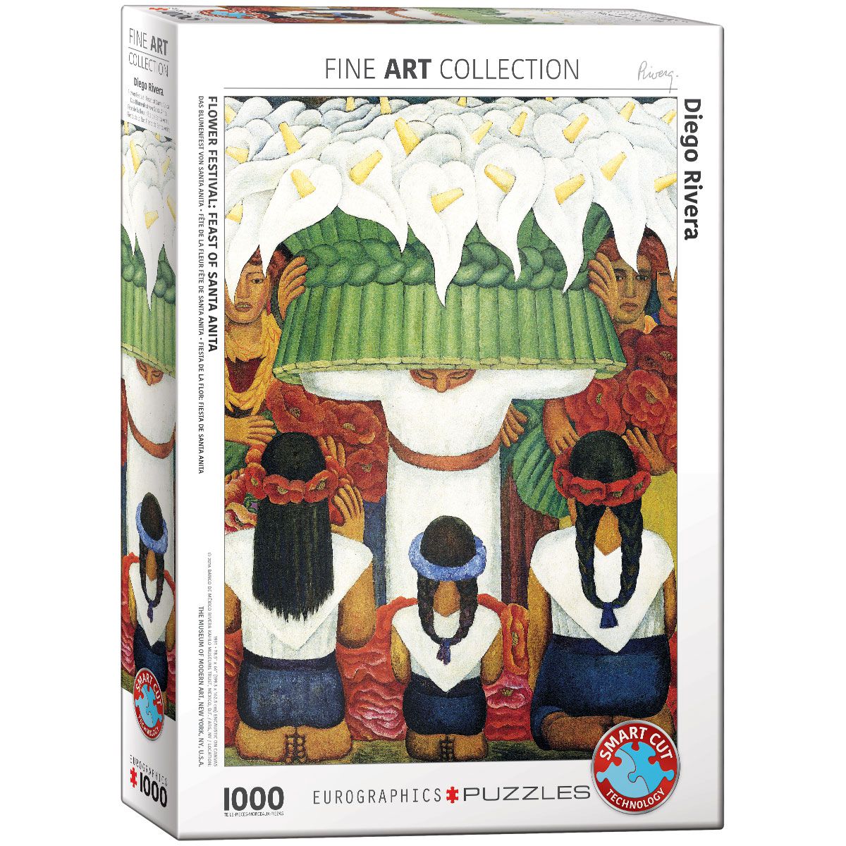 Eurographics Puzzle 1000 Teile - Diego Rivera: Flower Festival: Feast of Santa A... - von Eurographics