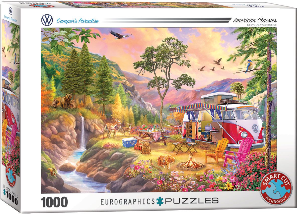Eurographics Puzzle 1000 Teile - VW Bus - Camper&#039;s Paradise - von Eurographics
