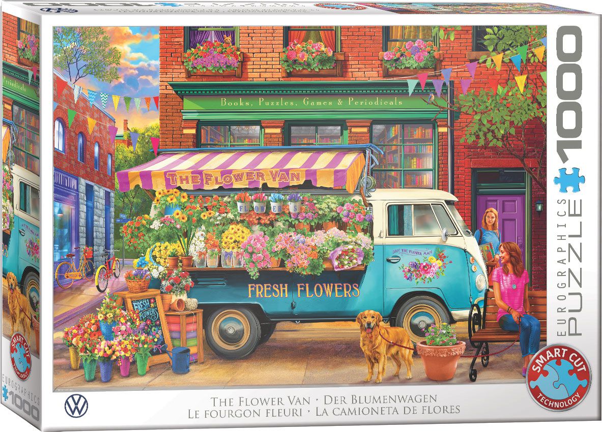 Eurographics Puzzle 1000 Teile - VW: Der Blumenwagen - von Eurographics