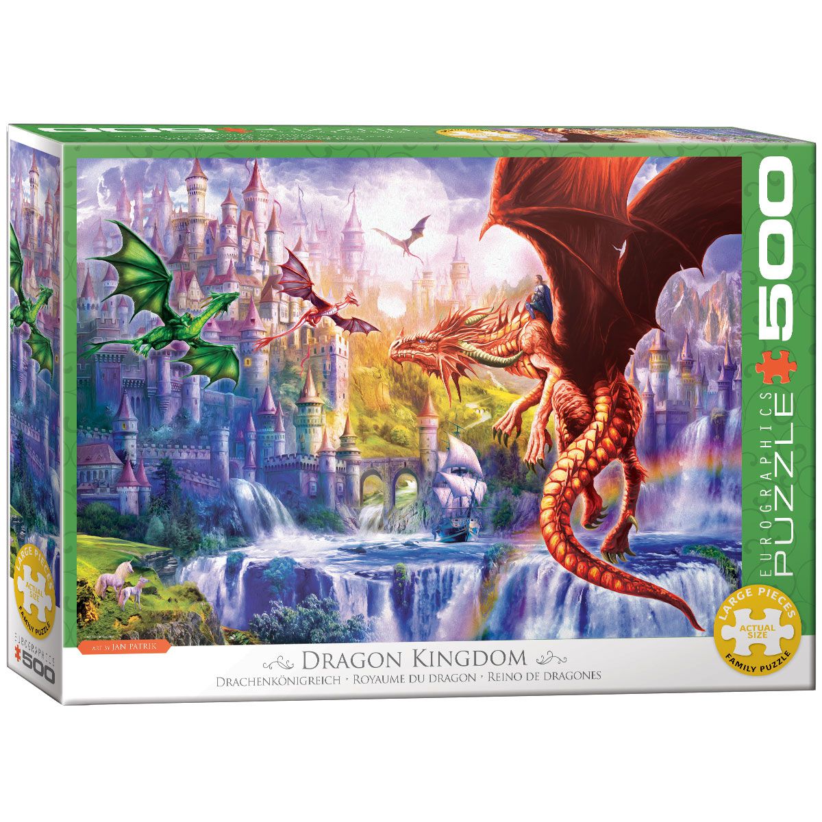 Eurographics Puzzle 500 Teile - Drachenkönigreich - von Eurographics