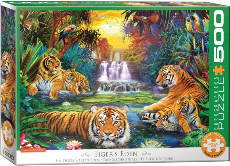Eurographics Puzzle 500 Teile – Tigers Eden (Jan Patrik) - von Eurographics