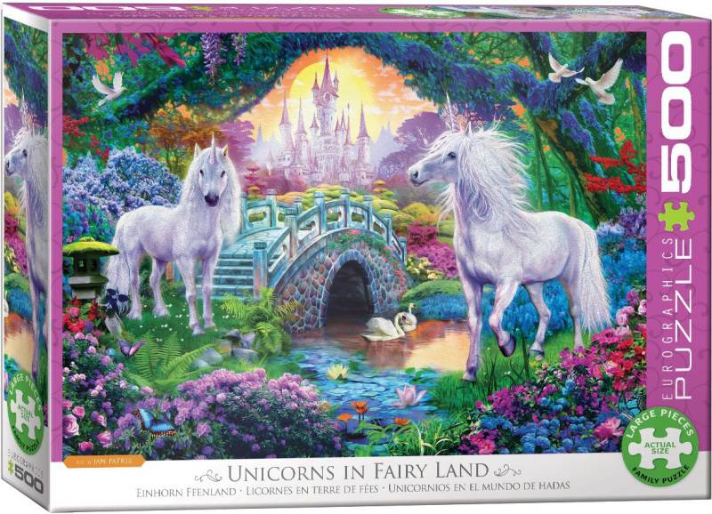 Eurographics Puzzle 500 Teile - Unicorn Fairy Land - von Eurographics