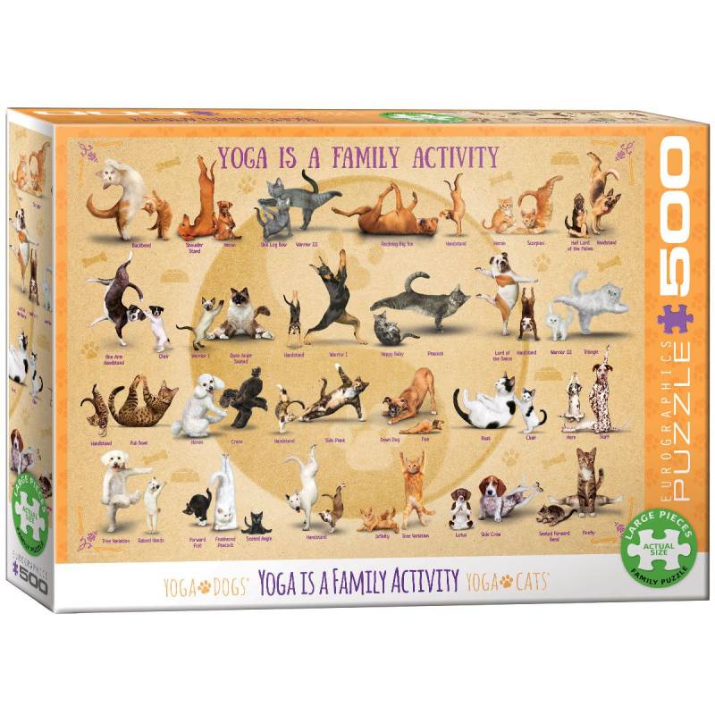 Eurographics Puzzle 500 Teile - Yoga is a Family Activity - von Eurographics