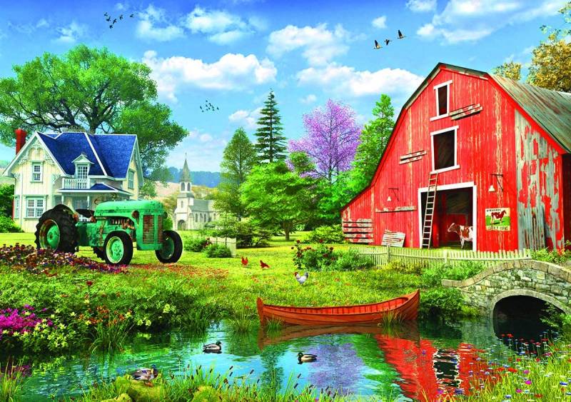 Eurographics The Red Barn Tin 1000 Teile Puzzle Eurographics-8051-5526 von Eurographics