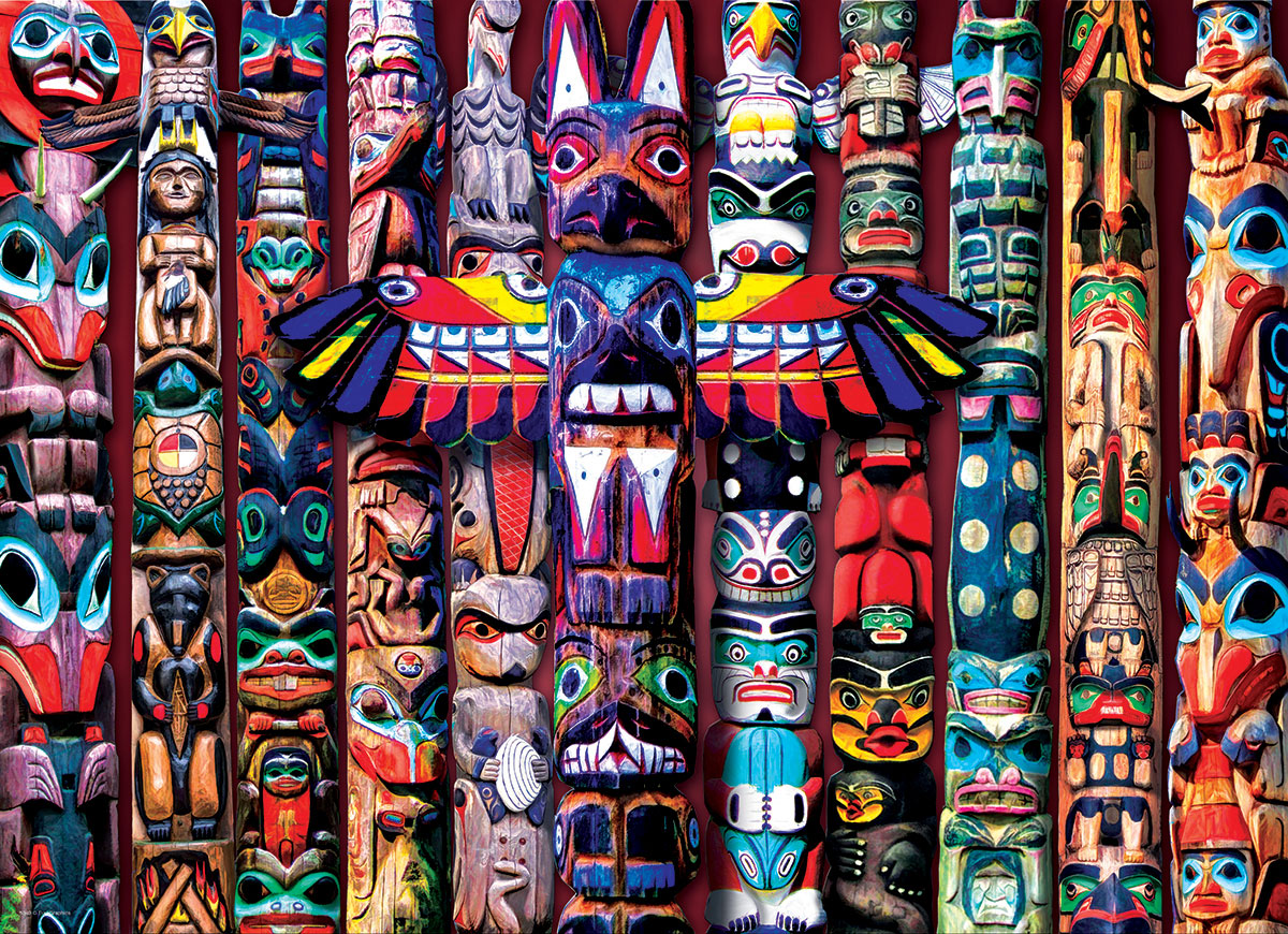 Eurographics Totem Poles 1000 Teile Puzzle Eurographics-6000-5349 von Eurographics