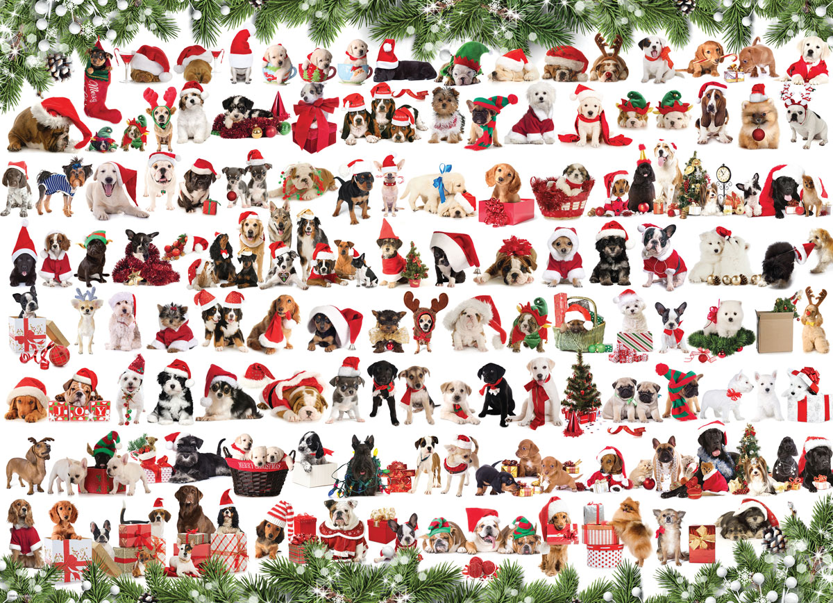 Eurographics Weihnachtshund 1000 Teile Puzzle Eurographics-6000-0939 von Eurographics