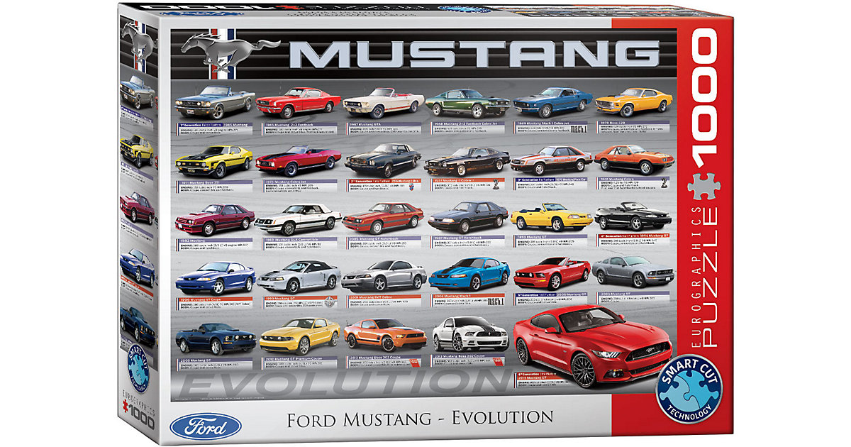 Puzzle 1000 Teile-Ford Mustang Evolution Puzzle 1000 Teile-Ford Mustang Evolution von Eurographics