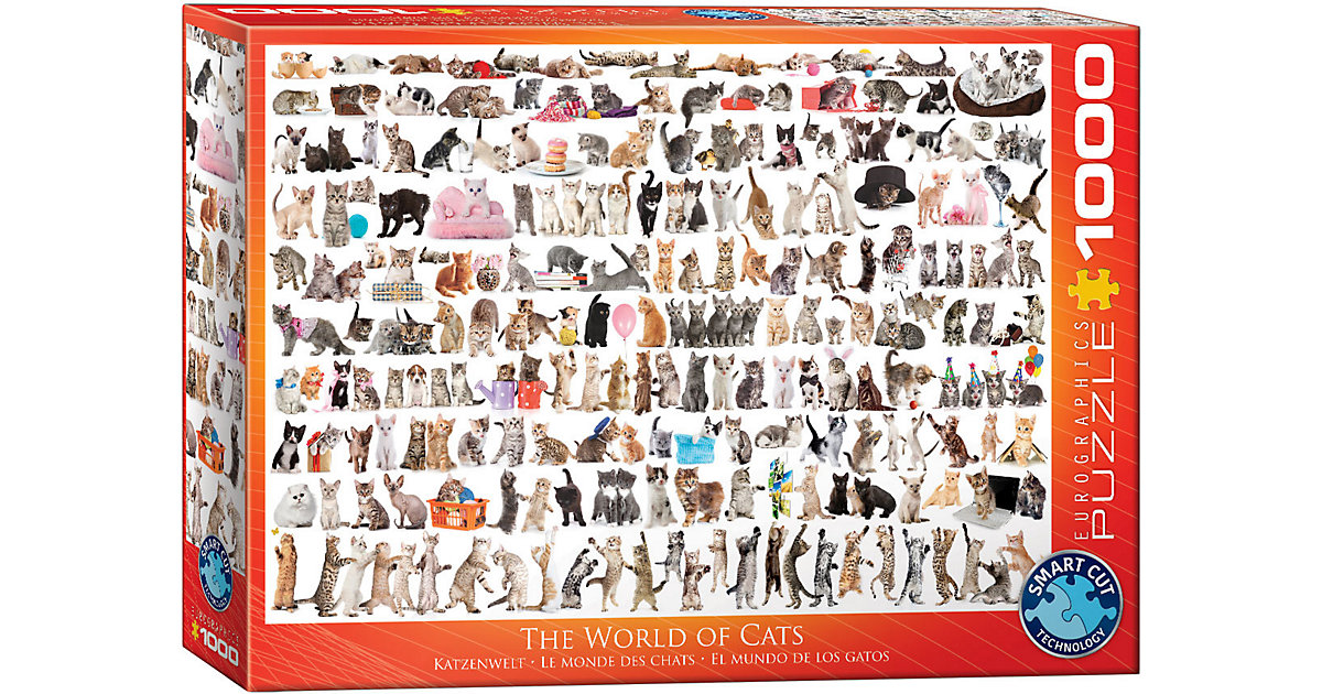 Puzzle 1000 Teile-Katzenwelt von Eurographics