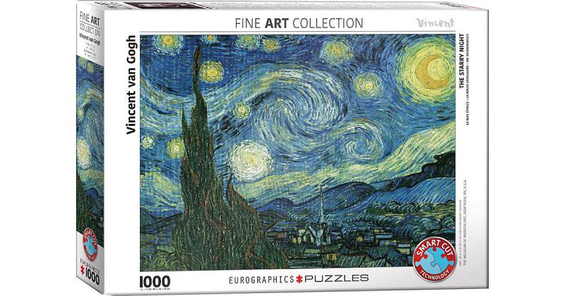 Puzzle 1000 Teile-Sternennacht Vincent van Gogh von Eurographics