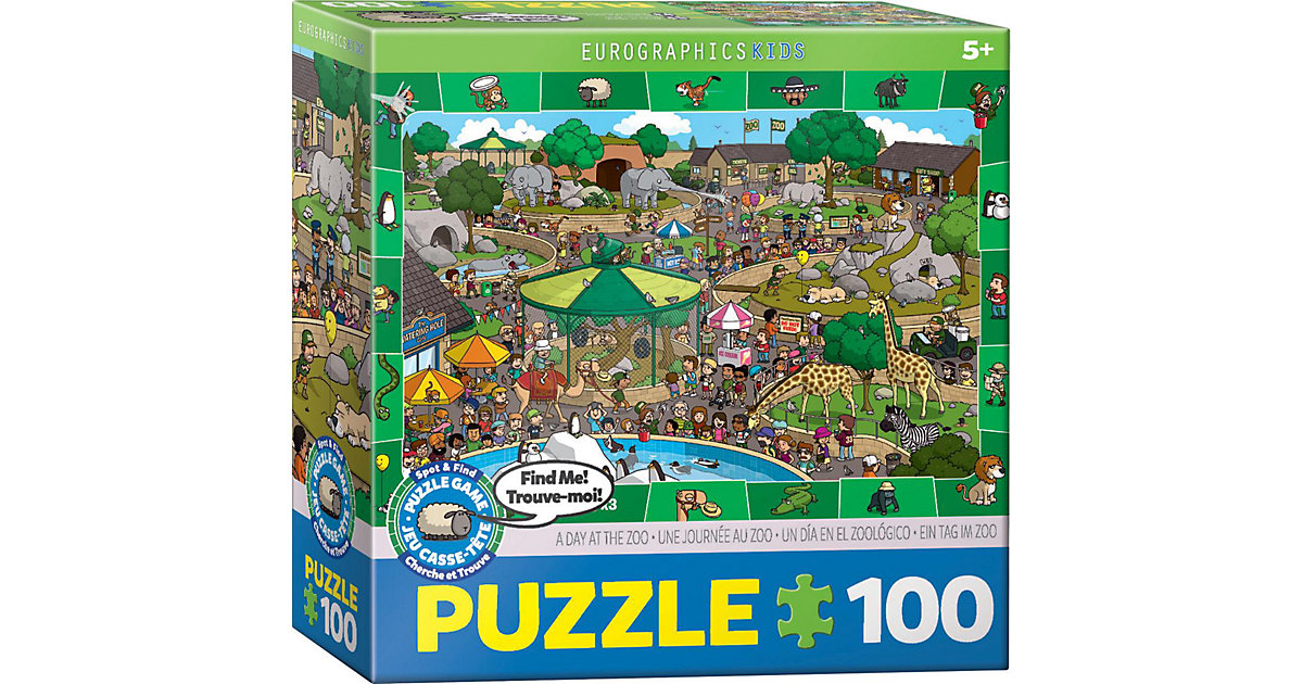 Puzzle Ein Tag im Zoo, 100 Teile von Eurographics