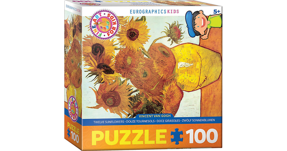 Puzzle Zwölf Sonnenblumen, 100 Teile von Eurographics