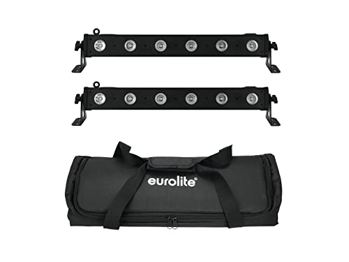 EUROLITE Set 2X LED BAR-6 QCL RGBW + Soft Bag | 2X Scheinwerfer-Bar mit 6 x 4-W-4in1-LED inklusive Softbag von Eurolite