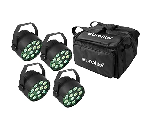 EUROLITE Set 4X LED Party TCL Spot + Soft-Bag | 4X kompakter Scheinwerfer mit 12 x 3-Watt-3in1-LEDs in RGB inklusive schwarzer Softbag EUROLITE Set 4X LED Party TCL Spot + Soft-Bag | 4X kompakter Scheinwerfer mit 12 x 3-Watt-3in1-LEDs in RGB inklusive schwarzer Softbag von Eurolite
