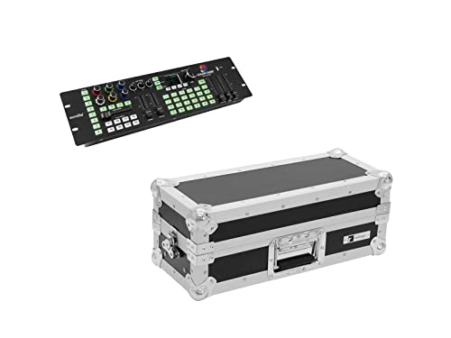 EUROLITE Set DMX LED Color Chief + Case | DMX-Lichtpult mit innovativer Steuerung für LED-Scheinwerfer inklusive Flightcase von Eurolite