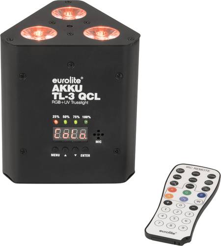 Eurolite 41700510 AKKU TL-3 QCL RGB+UV Trusslight LED-Effektstrahler Anzahl LEDs (Details):3 4W von Eurolite