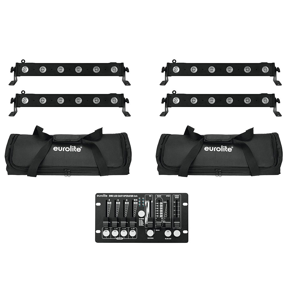 Eurolite 4x LED BAR-6 QCL RGBW + Soft Bag LED Bar von Eurolite