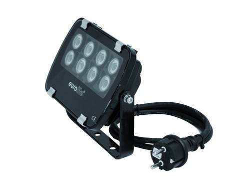 Eurolite LED IP-FL-8 3000 K 30° LED-PAR-Scheinwerfer Anzahl LEDs (Details): 8 x 1W Schwarz von Eurolite