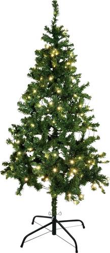 Europalms 83500298 Künstlicher Weihnachtsbaum mit Beleuchtung Tanne Warmweiß LED Grün mit Ständer von Europalms