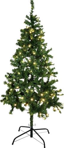 Europalms 83500299 Künstlicher Weihnachtsbaum mit Beleuchtung Tanne Warmweiß LED Grün mit Ständer von Europalms
