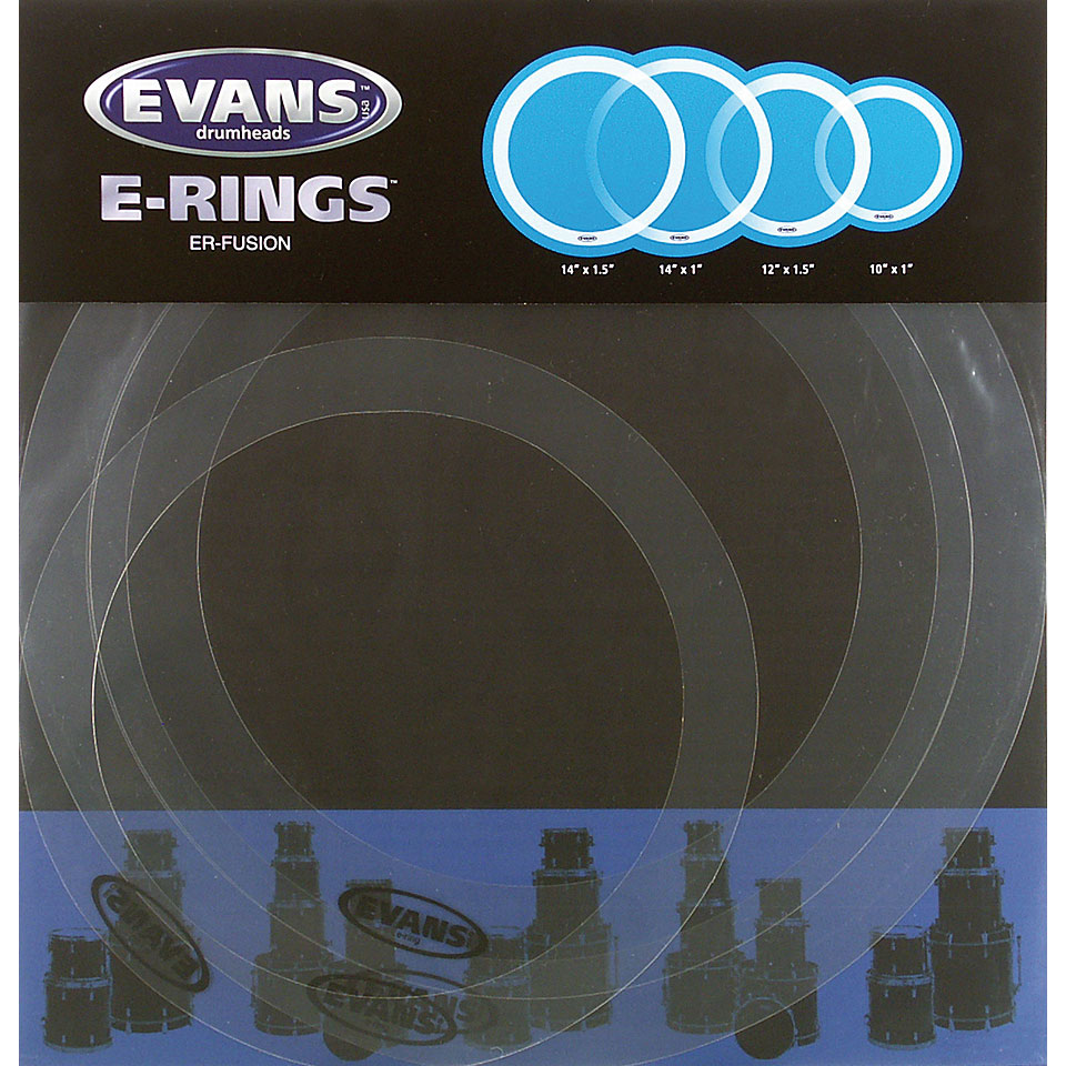 Evans E-Ring Set Fusion 10/12/14/14 Fellzubehör von Evans
