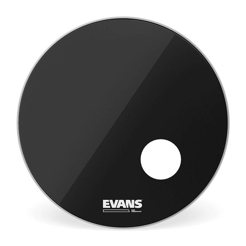 Evans EQ-3 Resonant Black 18" Bass Drum Head with Port Bass-Drum-Fell von Evans