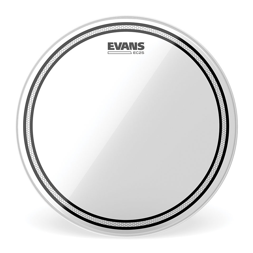 Evans Edge Control EC2S Clear 12" Tom Head Tom-Fell von Evans