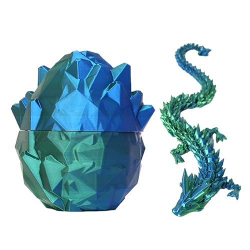 3D gedrucktes Drachenei Drachenei Flexible Drachen 3D Gedruckt Crystal Dragon Fidget Spielzeug Stressabbau | Kristalldrache Gelenke Drachen Spielzeug für das Jahr des Drachen, Dekoration von Evember von Evember