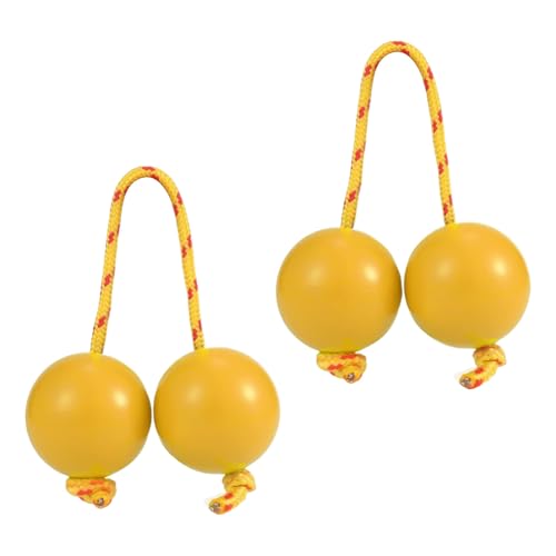 Evember Rhythm African Shaker, Kashaka Instrument Shaker Rasselball – 2 Paar ABS Hand Percussion Bälle, Musik-Ei Doppelkürbis für Partys, Hochzeiten, Shows von Evember