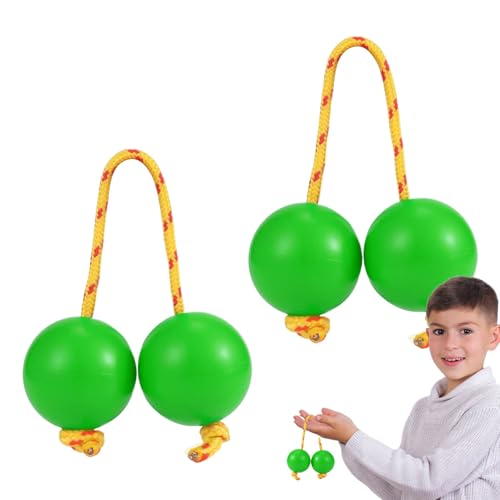 Evember Rhythm African Shaker - Afrikanischer Shaker Musikinstrument | 2 Paar ABS Musik Ei Rhythmische Kugel Double Gourd Shaker für Anfänger Liebhaber von Evember