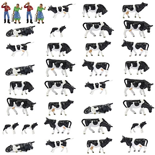 36Stk. Verschiede Kühe Rinder Figuren Bunt Tierfiguren Spur H0 1:87 Bauernhof Dekor Modellbau zubehör 36Stk. Verschiede Kühe Rinder Figuren Bunt Tierfiguren Spur H0 1:87 Bauernhof Dekor Modellbau zubehör von Evemodel