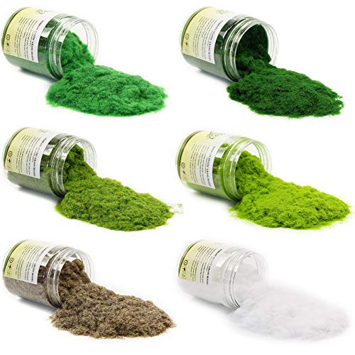 6 Flaschen*35g 2-3 mm Streugras Wiese modellbahn lanschaft Static Grass Powder Modell Rasen Layout Gras Herde 6 Flaschen*35g 2-3 mm Streugras Wiese modellbahn lanschaft Static Grass Powder Modell Rasen Layout Gras Herde von Evemodel