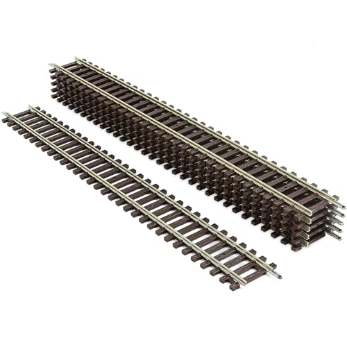 Evemdel Modell Spur H0 1:87 Code 100 19" Gerades Gleis Kupfer Nickel Schiene mit Verbinder Landschaftabaudekor (12/Pkg) von Evemodel