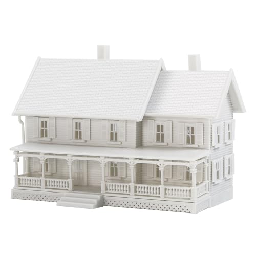 Evemodel 1 Set DIY Modellhaus-Set: Familienhaus-Bausatz für Modellbahn & Diorama – Selbstbau mit Detaillierten Teilen (Reihenhaus) von Evemodel