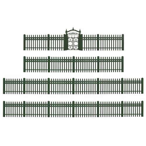 Evemodel 1 Set Spur 0 1:50 Modell Zaun Kunststoffzaun Bausatz Landschaftsbau Dekoration (B-I13 grün) von Evemodel