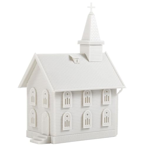 Evemodel 1 Set Spur N 1:160 Modellkirche für Modellbahn & Diorama: Detailreiche Miniatur-Kirche mit Kirchturm – Passend für Szeneriebauten, Hobby-Projekte & Landschaftsmodelle (Bausatz) von Evemodel