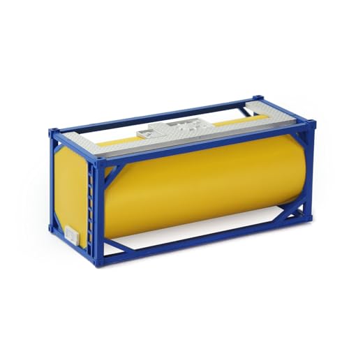 Evemodel 1 Stück Modell Spur H0 20ft gelb Öltank 1:87 20 Fuß Versandcontainer Güterwagen für Landschaftsbau von Evemodel