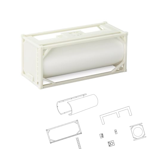 Evemodel 1 Stück Modell Spur H0 20ft klebstoff zusammengebaut Öltank 1:87 20 Fuß Versandcontainer Güterwagen für Landschaftsbau von Evemodel