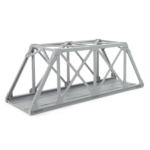 Evemodel 1 Stück Spur H0 1:87 Modell Brücke Fachwerkbrücke Bausatz für Modelleisenbahnen (hell grau) von Evemodel