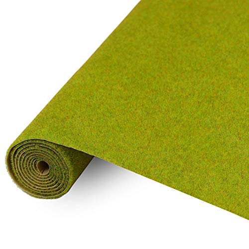 Evemodel 100 * 41 cm Grasmatte- Landschaftsbau Farblich Sortiert Wiesen Matte, Modelleisenbahnrasen Rasenmatte Grasmatte Gras Minigarten Bonsai Dekor (Grün Gelb) von Evemodel