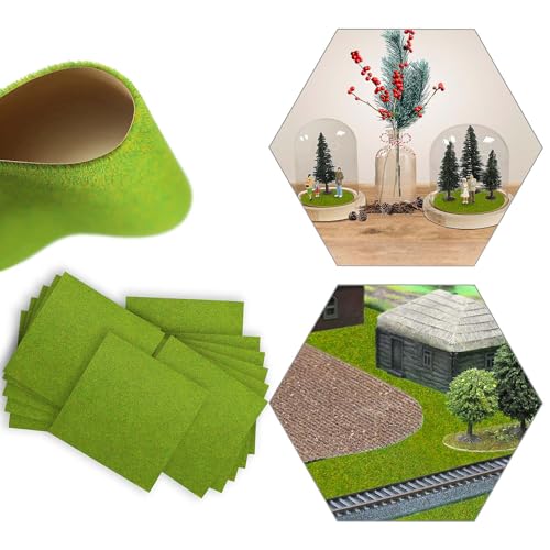 Evemodel 12 Stück 17 * 17 cm Modell Gras Matte Miniatur Gartenbau Grasmatten Dekor Modellbau für Landschaftsbau Garten Balkon Haus (Gras-grün) Evemodel 12 Stück 17 * 17 cm Modell Gras Matte Miniatur Gartenbau Grasmatten Dekor Modellbau für Landschaftsbau Garten Balkon Haus (Gras-grün) von Evemodel