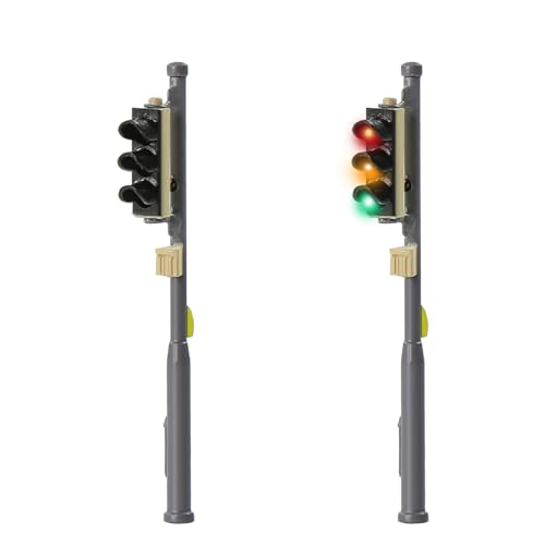 Evemodel 2 Stück Spur N 1:160 grün rot Modell Verkehrsampel Signal Fahrzeug BAU Beleuchtung Lampe von Evemodel