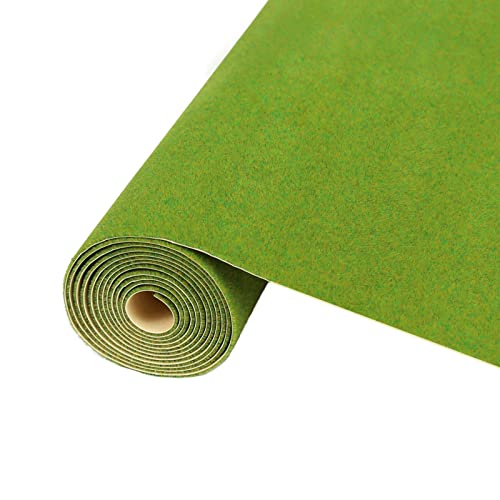 Evemodel 200 * 40 cm Modelleisenbahnrasen Rasenmatte Grasmatte Landschaftsbau Farblich Sortiert Wiesen Matte Minigarten Bonsai Dekor (Gras Grün) von Evemodel