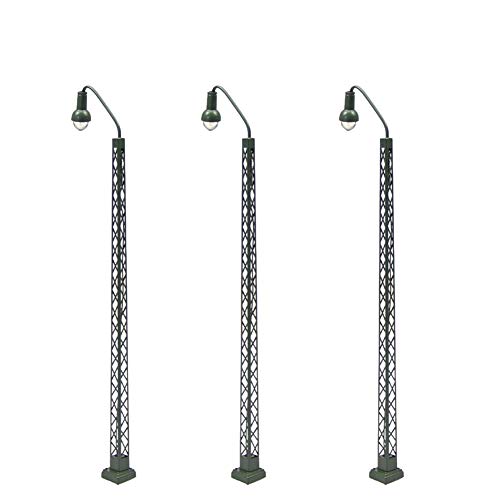 Evemodel 3 STK. Spur TT Gartenlampen, Bahnbetriebswerk Leuchte Laterne Einfach Filigrane Bauform LQS39-3-EU von Evemodel