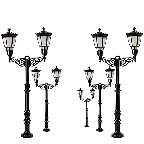 Evemodel 3 Stück LQS77HO Modellbahn Zweikopflampe 1:87 Straßenlampe 87mm Spur H0 Mini Garten Dekor Evemodel 3 Stück LQS77HO Modellbahn Zweikopflampe 1:87 Straßenlampe 87mm Spur H0 Mini Garten Dekor von Evemodel