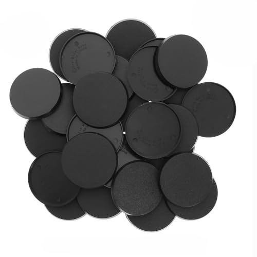 Evemodel 40 Stk. 50mm Runde Basis für War Games, Miniaturen, Dekoration - Modern, Unisex, Schwarz, Kunststoff, FFP, Brettspiel, 14+ Jahre, 120+ Min. Altersempfehlung von Evemodel